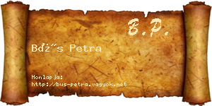 Bús Petra névjegykártya